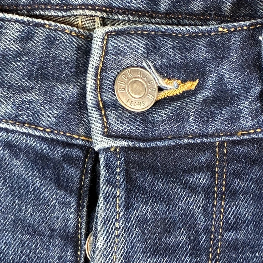 Buck Mason Maverick Slim Jeans Mens 33x34 [Fits 33x33] Button Fly Double Dipped